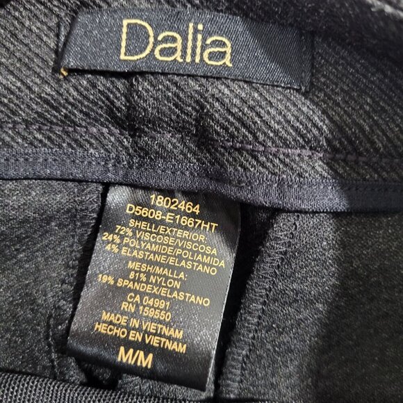 NEW Dalia Womens M Mid Rise Tummy Control Charcoal Pants Slim leg Dress Pants - Picture 4 of 9